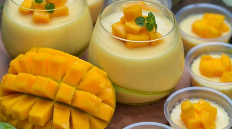 Kreasi Resep Puding Buah Silky Pudding Mango dan Puding Lumut Leci