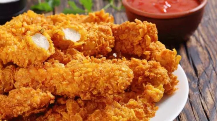 Resep Chicken Strip Lengkap dengan Saus Keju dan Sauteed Komatsuna